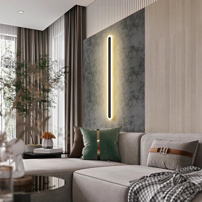 Linear Shape Metal Wall Light Modern 1 Light Wall Mount Light