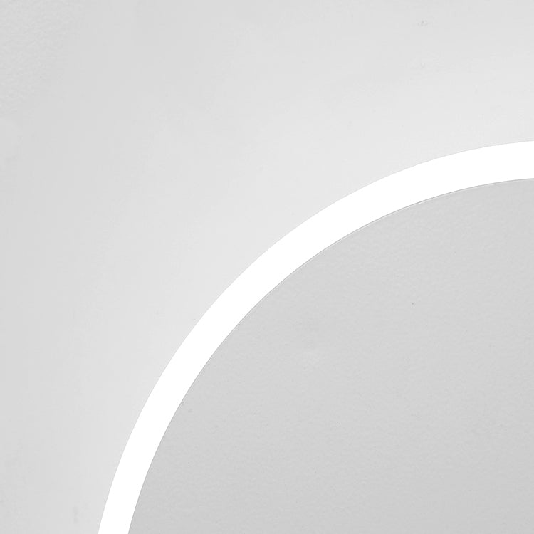 Round Shape Metal Wall Light Modern Style 1 Light Wall Mount Light in White