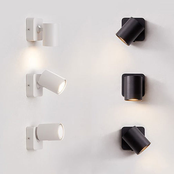 Nordic Style Aluminum Wall Light Cylindrical Wall Lamp with Metal Shade for Bedroom