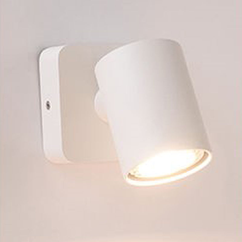 Nordic Style Aluminum Wall Light Cylindrical Wall Lamp with Metal Shade for Bedroom