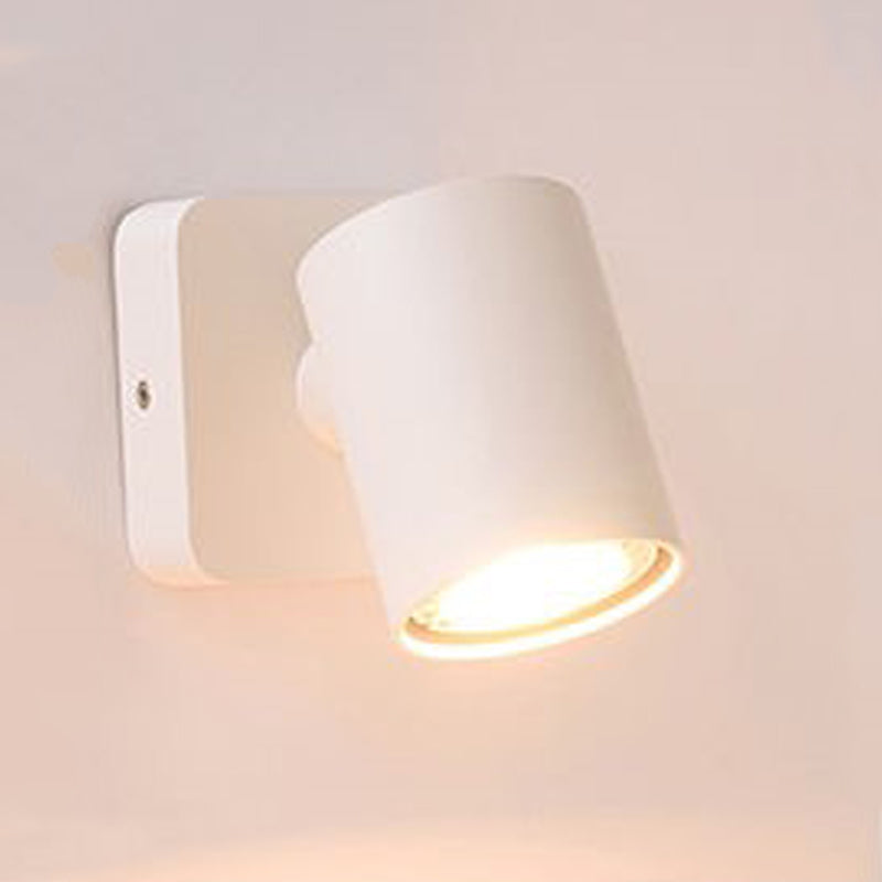Nordic Style Aluminum Wall Light Cylindrical Wall Lamp with Metal Shade for Bedroom