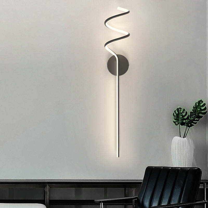 Modern Style Linear Shape Wall Sconce Metal 1 Light Wall Lighting for Living Room