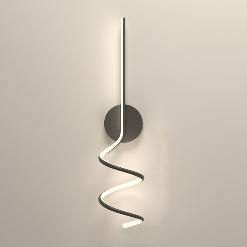 Modern Style Linear Shape Wall Sconce Metal 1 Light Wall Lighting for Living Room