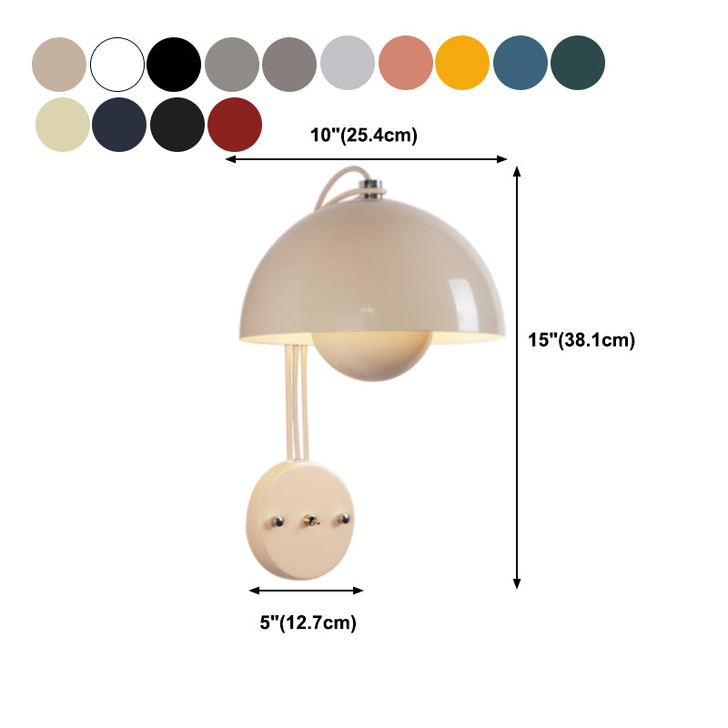 Macaron Wall Mount Light Modern Wall Sconce Light with Metal Shade for Aisle