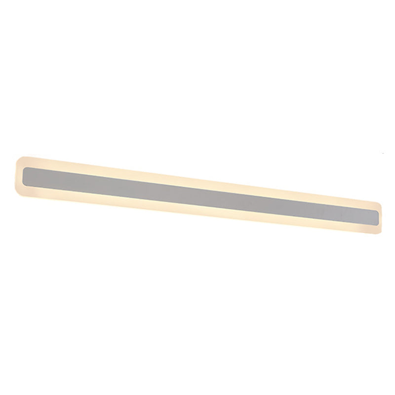 Metal Linear Shape Wall Light Modern Style 1-Light Mirror Wall Mounted Light
