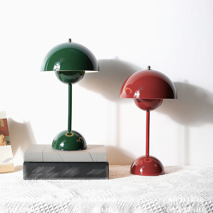 Domed Table Light Simplicity Style Metal Night Table Lamp for Bedside