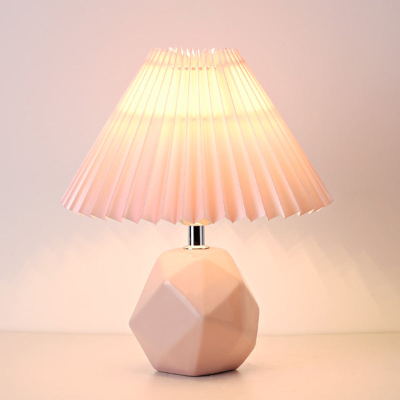 Modern Simple Table Lamp Ceramics Base Colorful Bulb Table Light for Living Room
