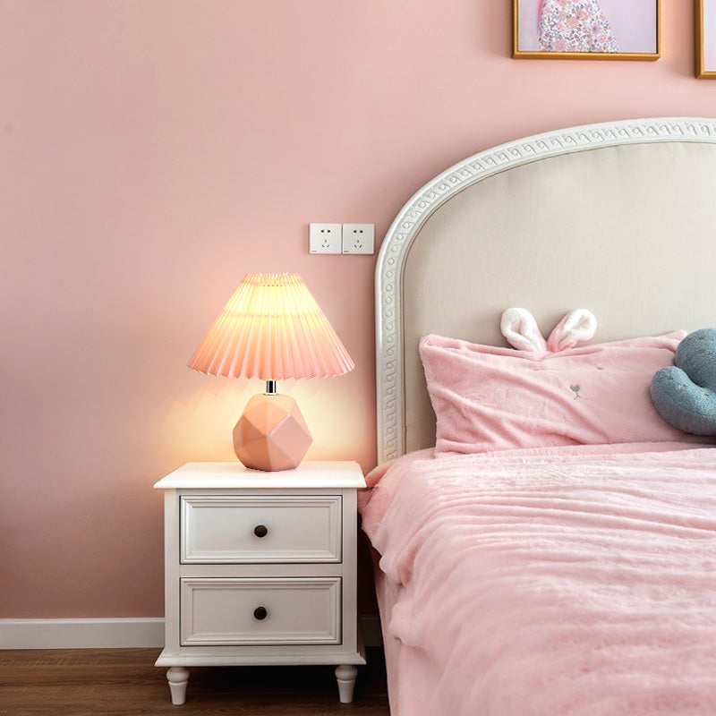 Modern Simple Table Lamp Ceramics Base Colorful Bulb Table Light for Living Room