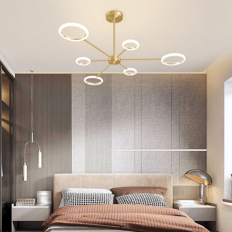 Ring Shape Hanging Pendant Light LED Chandelier Lamp Fixture Multi Lights for Bedroom