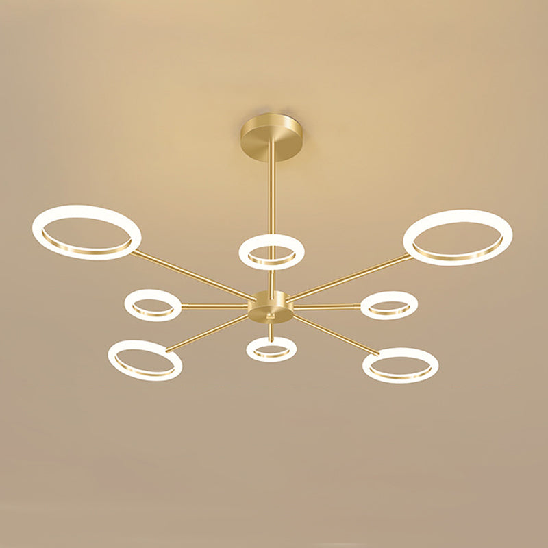 Ring Shape Hanging Pendant Light LED Chandelier Lamp Fixture Multi Lights for Bedroom