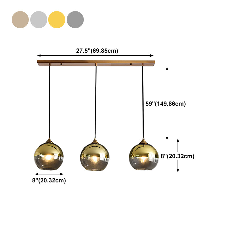 Modern Style Spherical Shape Pendant Lighting Glass Pendant Light for Living Room