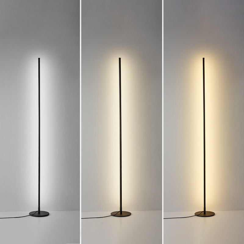 1-Light Strip Shape Floor Light Modern Style Floor Standing Light with Acrylic Shade