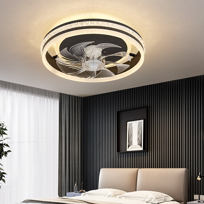 Modern Style LED Ceiling Fan Light Creative Flush Mount Light for Living Room