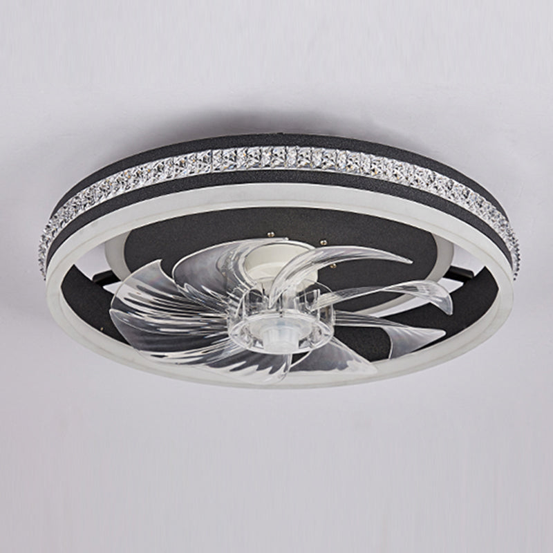 Modern Style LED Ceiling Fan Light Creative Flush Mount Light for Living Room