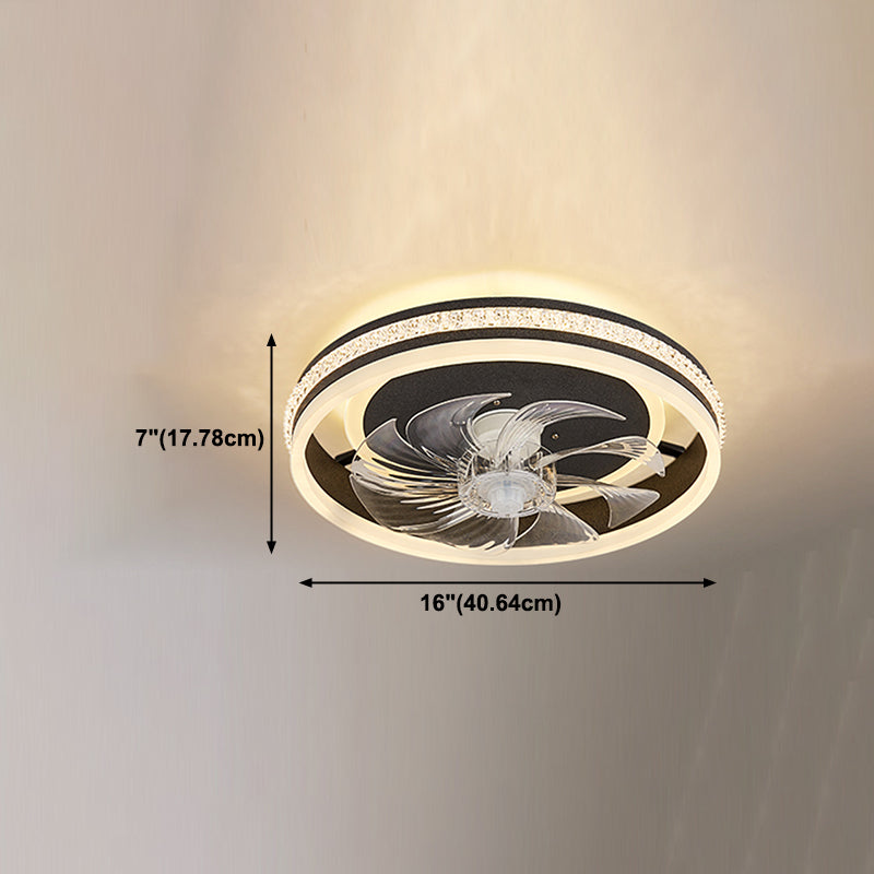 Modern Style LED Ceiling Fan Light Creative Flush Mount Light for Living Room