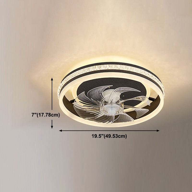 Modern Style LED Ceiling Fan Light Creative Flush Mount Light for Living Room