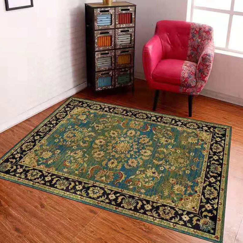 Wine Red Graphic Rug Polyester Luxury Rug Stain Resistant Rug for Drawing Room