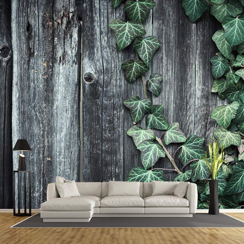 Eco-friendly Wall Mural Wallpaper Wood Grain Photography Sitting Room Wall Mural