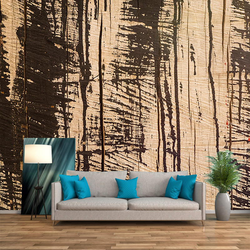 Wood Grain Mildew Resistant Wallpaper Photography Sleeping Room Wall Mural