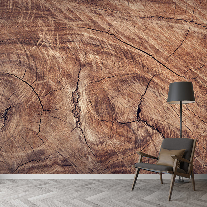 Modern Style Photography Mural Wallpaper Wood Grain Indoor Wall Mural