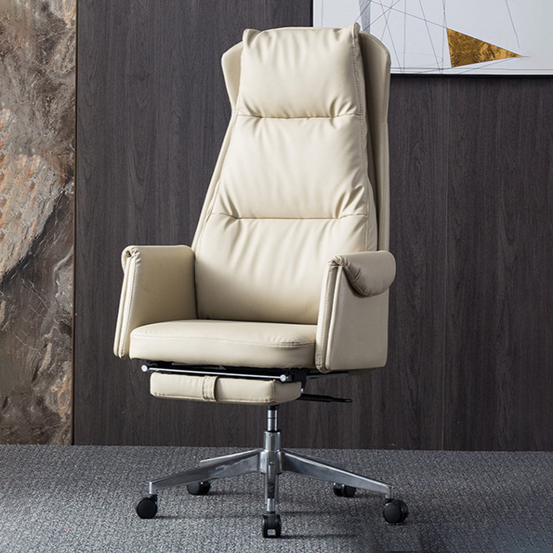 Modern High Back Management Chair Ergonomic Adjustable Executive Leather Chair
