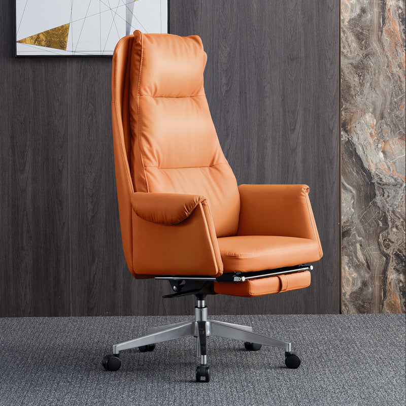 Modern High Back Management Chair Ergonomic Adjustable Executive Leather Chair