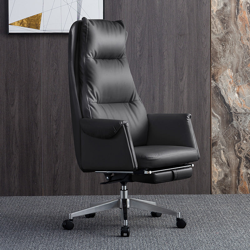 Modern High Back Management Chair Ergonomic Adjustable Executive Leather Chair