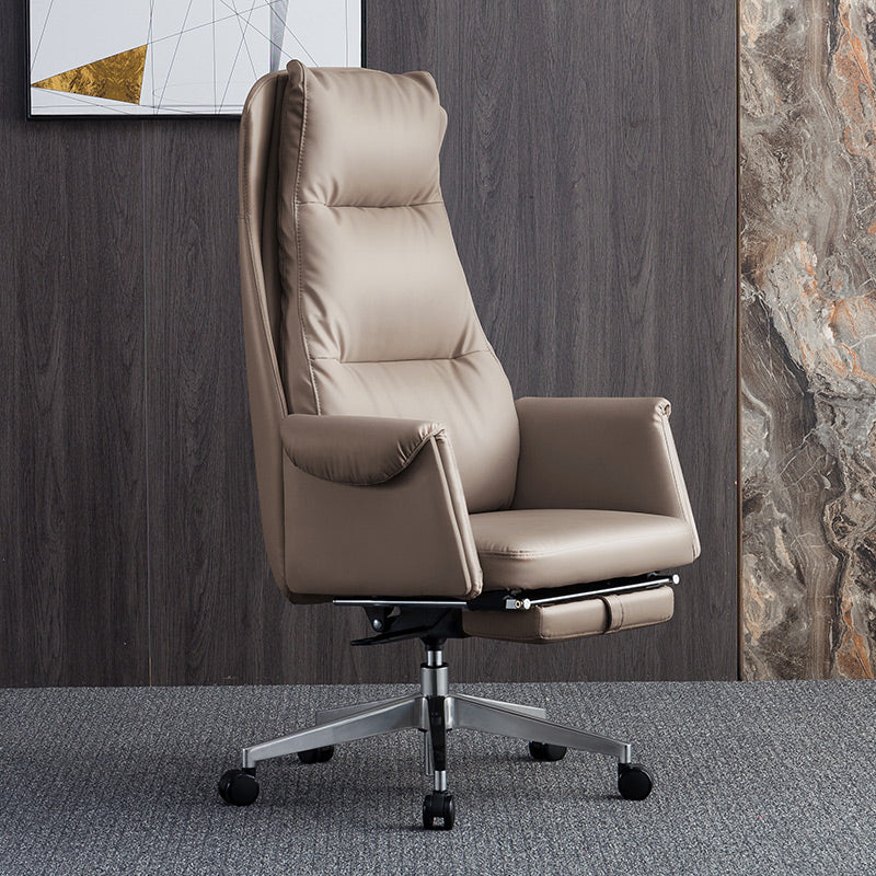 Modern High Back Management Chair Ergonomic Adjustable Executive Leather Chair