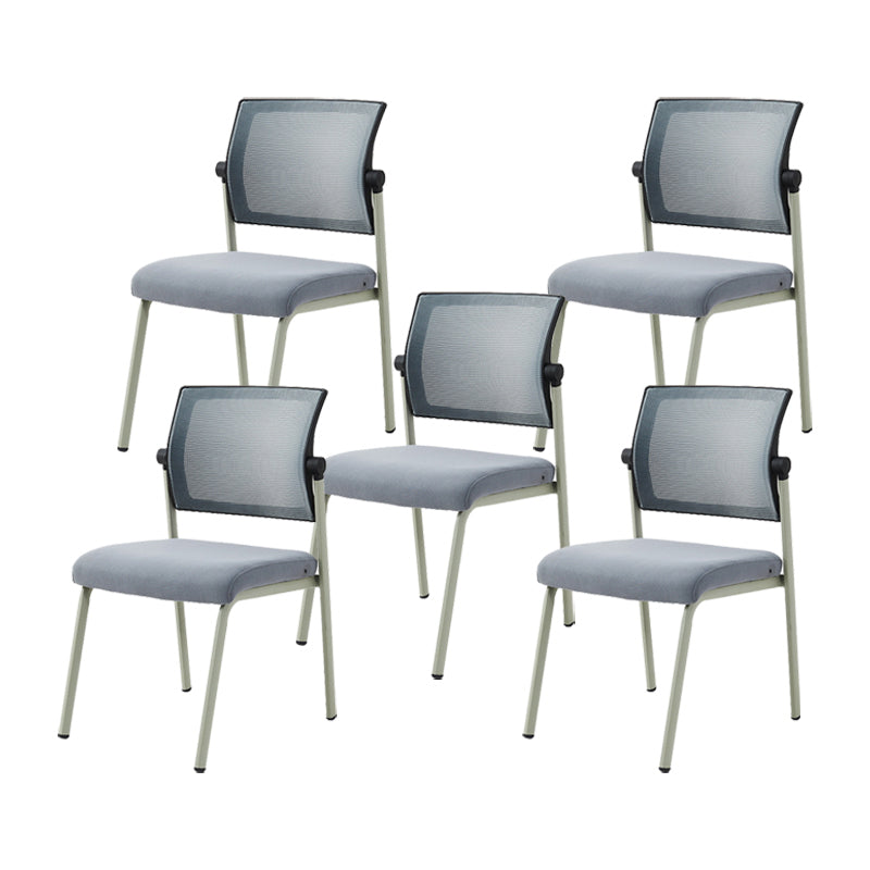 Modern Black Aluminium Base Conference Chair with Low Back Home Office Chair