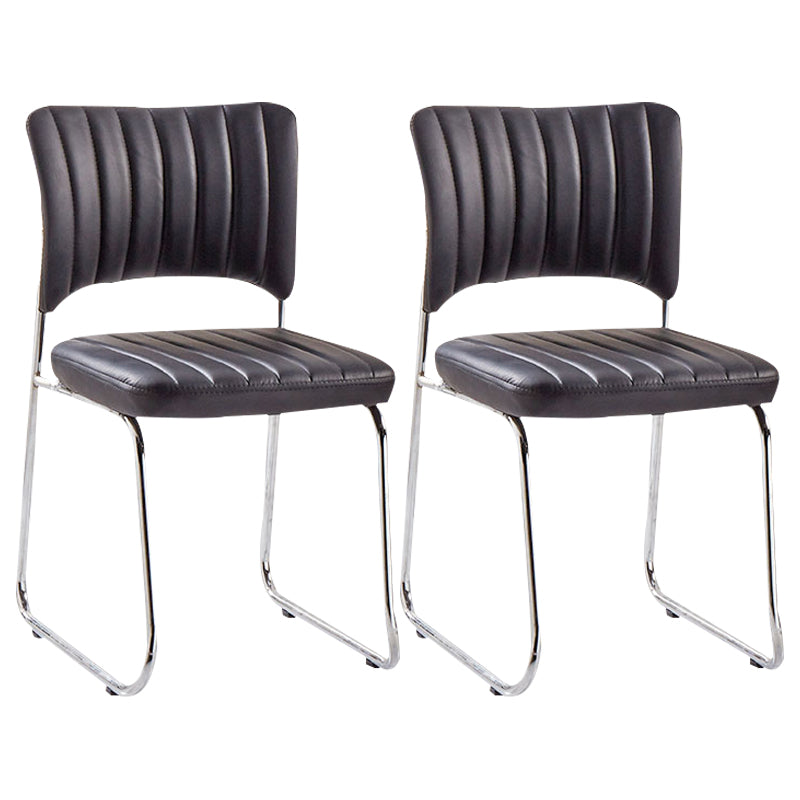 Modern Style Task Chair Mid-Back Ergonomic Armless Office Chair