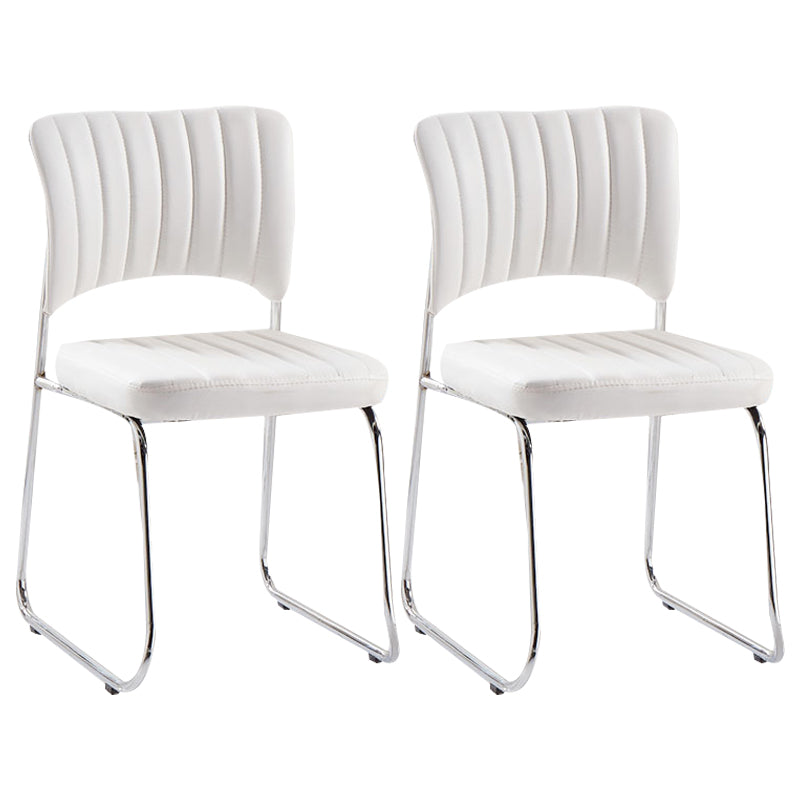 Modern Style Task Chair Mid-Back Ergonomic Armless Office Chair
