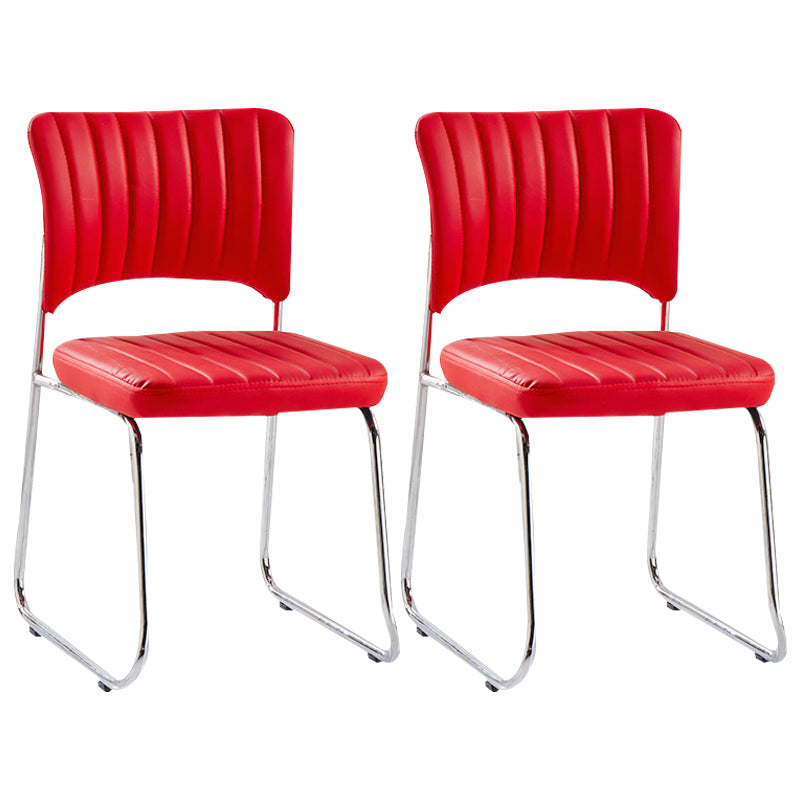 Modern Style Task Chair Mid-Back Ergonomic Armless Office Chair