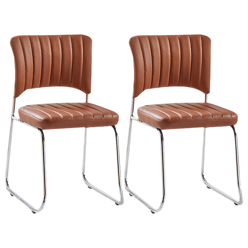 Modern Style Task Chair Mid-Back Ergonomic Armless Office Chair