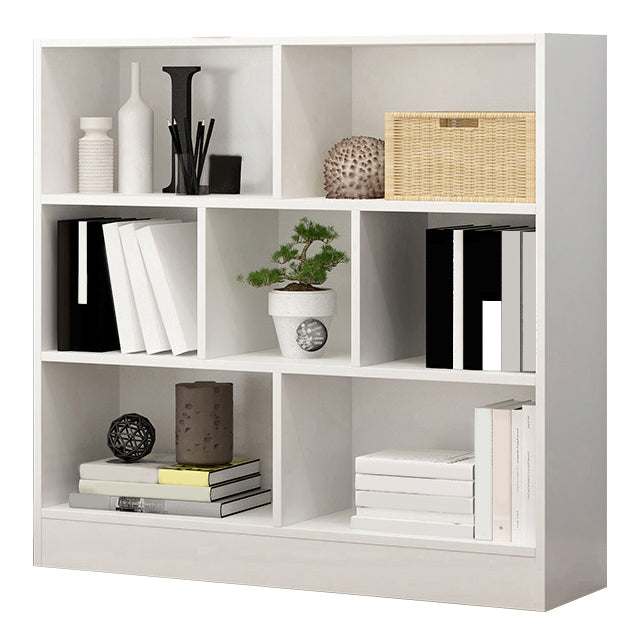 Wood Standard Bookshelf Contemporary Style Bookcase for Living Room