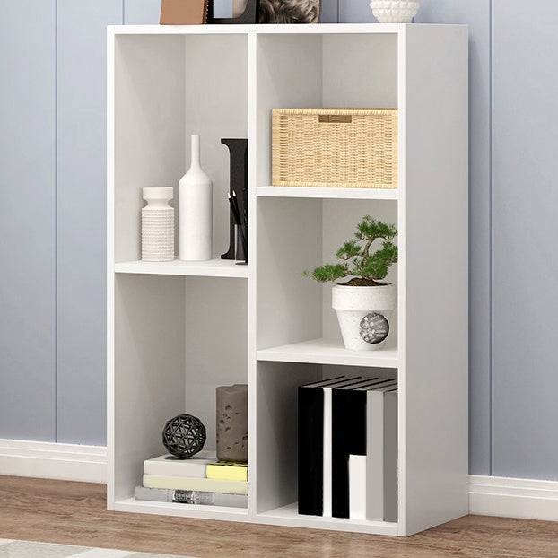Wood Standard Bookshelf Contemporary Style Bookcase for Living Room