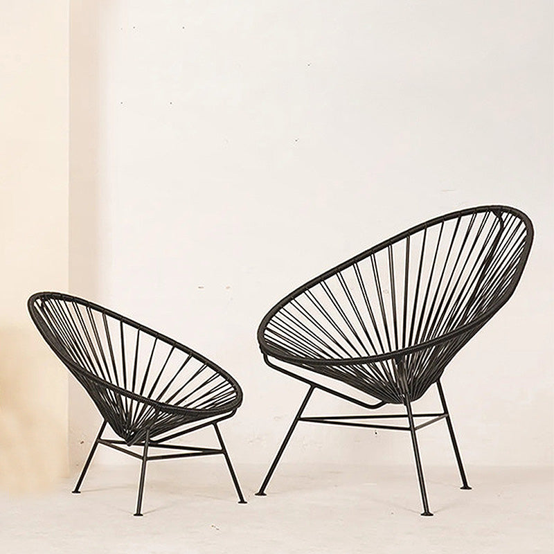 31.49" L x 37.40" W x 37.40" H Papasan Chair Armless Accent Chair  for Living Room