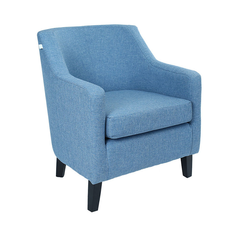 27.5"Wide Linen Arm Chair with Pillow Back and Basic Four Legs