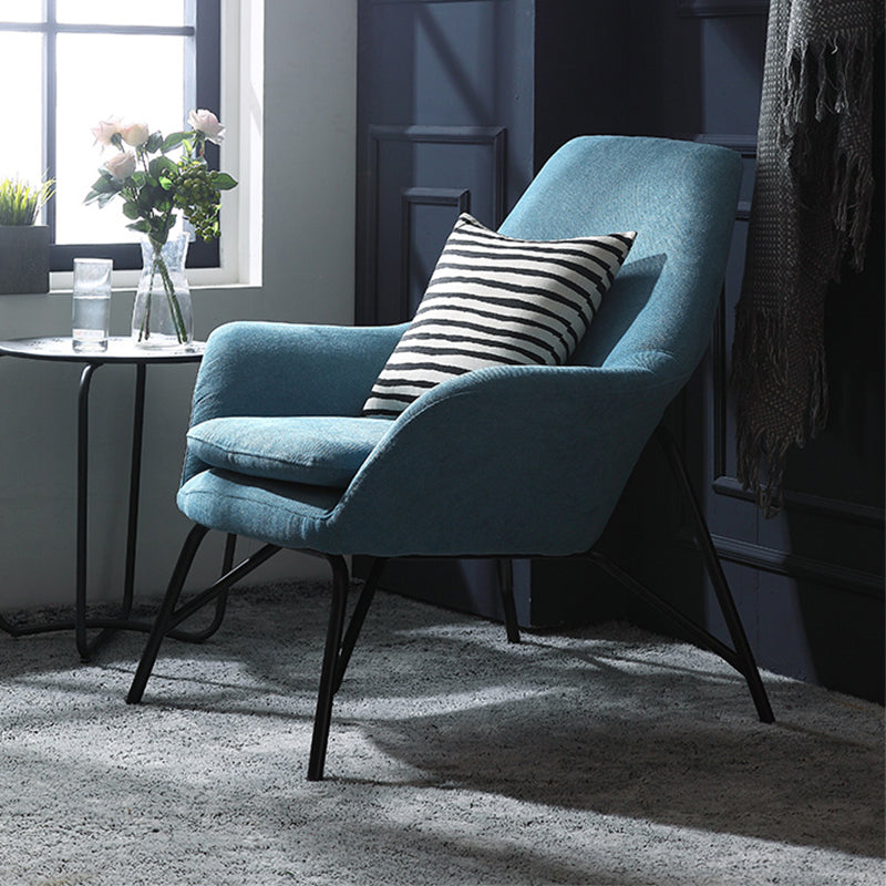 33.46" L x 30.70" W x 34.64" H Linen Accent Chair Flared Arms Lounge Chair