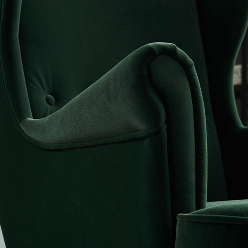 30.70" L x 37.79" W x 39.76" H Fabric Wingback Chair Metal Four Leg Accent Chair