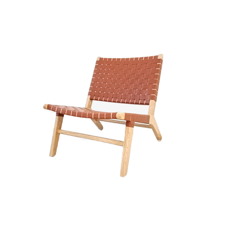 Wood Slipper Accent Chair Solid Wood Frame Armless Chair for Living Room