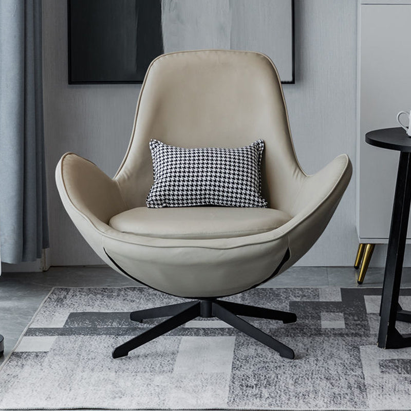 33.07" L x 30.31" W x 33.46" H Faux Leather Flared Arms Chair for Bedroom