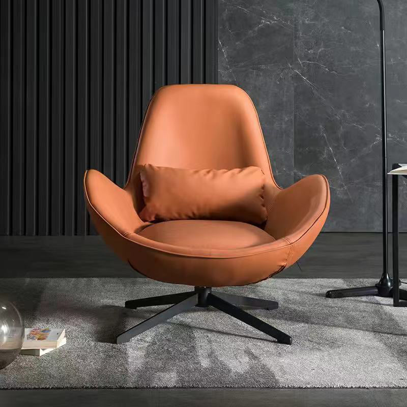 33.07" L x 30.31" W x 33.46" H Faux Leather Flared Arms Chair for Bedroom