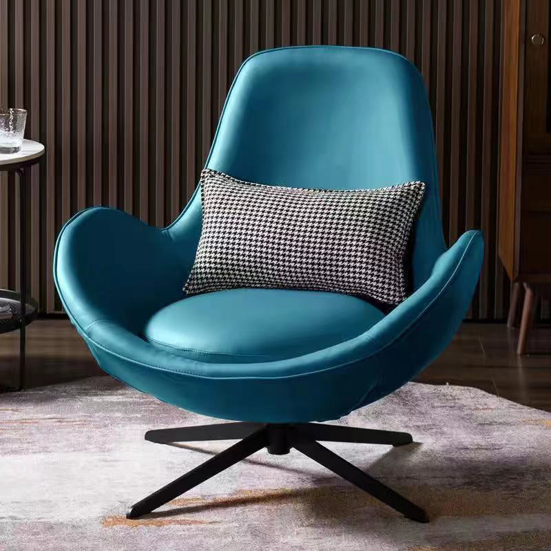 33.07" L x 30.31" W x 33.46" H Faux Leather Flared Arms Chair for Bedroom