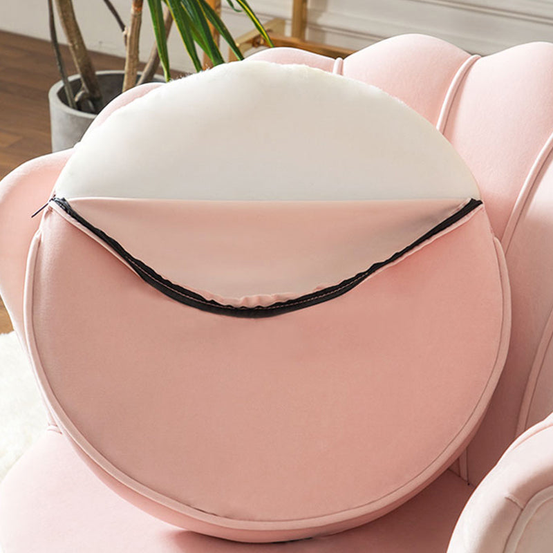 28.74" L x 28.74" W x 30.70" H Barrel Chair Sewn Pillow Back Accent Chair