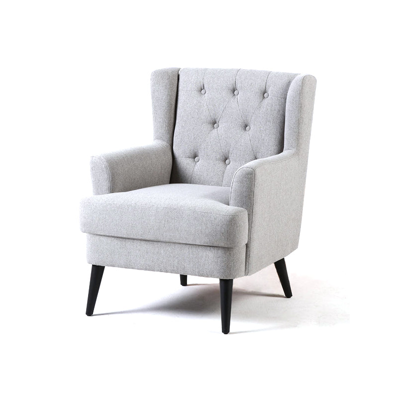 29.5"Wide Velvet/Cotton Blend Arm Chair with Basic Four Leg and Tufted Back