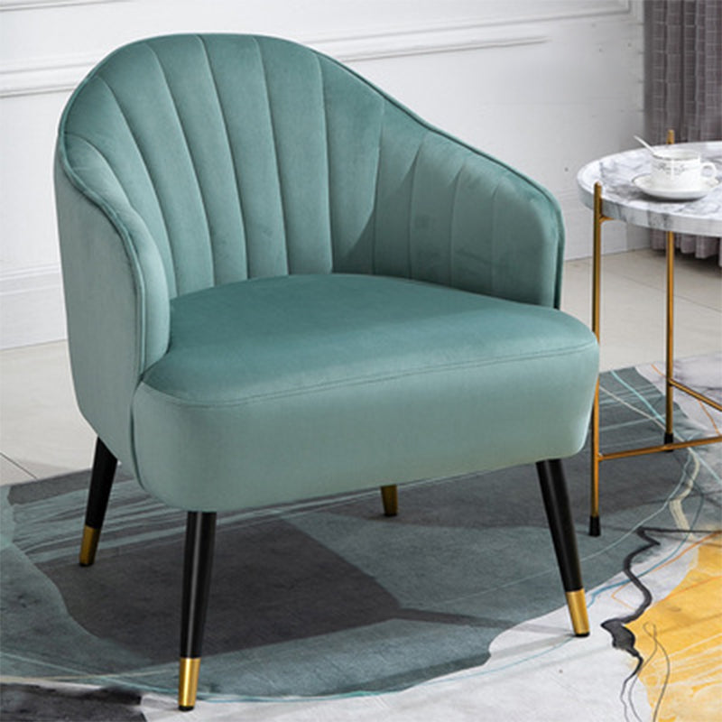 24.80" L x 29.52" W x 28.74" H Barrel Accent Chair Sloped Arm Chair for Living Room