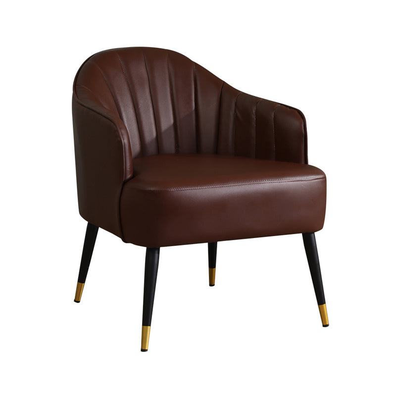 24.80" L x 29.52" W x 28.74" H Barrel Accent Chair Sloped Arm Chair for Living Room
