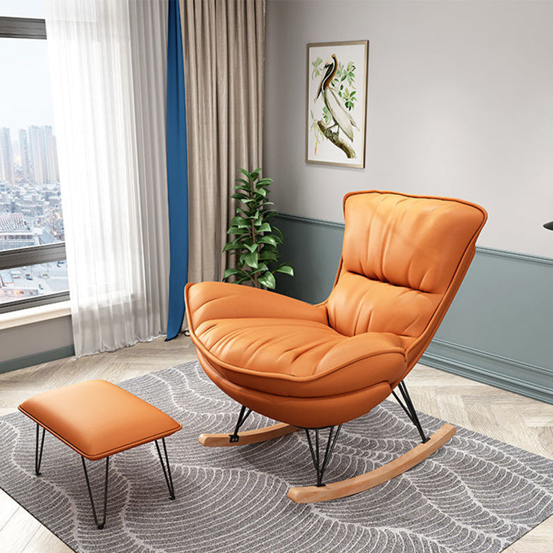 35.82" L x 39.76" W x 34.25" H Armless Lounge Chair with Ottoman for Living Room
