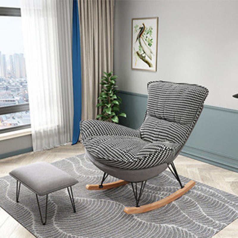 35.82" L x 39.76" W x 34.25" H Armless Lounge Chair with Ottoman for Living Room