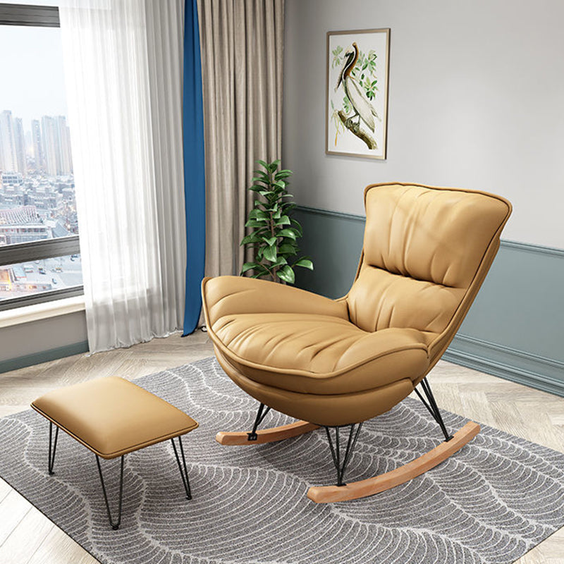 35.82" L x 39.76" W x 34.25" H Armless Lounge Chair with Ottoman for Living Room